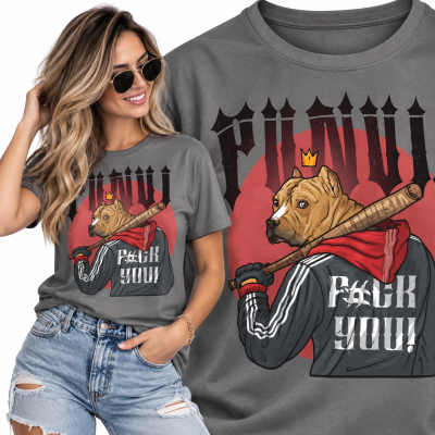 DAMSKA ŚMIESZNA KOSZULKA  PUNCH